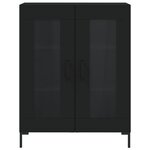 vidaXL Buffet haut Noir 69 5x34x180 cm Bois d'ingénierie