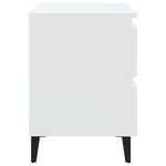 vidaXL Tables de chevet 2 Pièces Blanc 40x35x50 cm Aggloméré