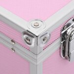 vidaXL Mallette à maquillage 37x24x40 cm Rose Aluminium
