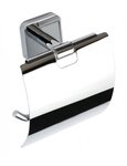 Dérouleur papier toilette TASI en laiton chromé 13 cm avec ou sans couvercle