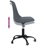 vidaXL Chaise pivotante de salle à manger Gris foncé Tissu