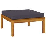 vidaXL Salon de jardin 6 Pièces avec coussin Bois d'acacia solide