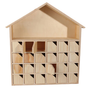 Maison de l'Avent bois 31x34x7 cm - MegaCrea DIY