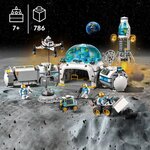 Lego 60350 city la base de recherche lunaire  module lunaire  jouets des 7 ans  avec 6 minifigures d'astronautes