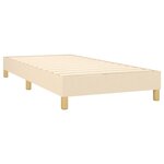 vidaXL Lit à sommier tapissier avec matelas Crème 90x200 cm Tissu