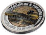 Pièce de monnaie en Argent 1 Dollar g 15.57 (1/2 oz) Millésime 2022 Venomous and Poisonous INLAND TAIPAN