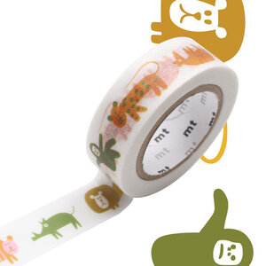 Masking Tape MT 1 5 cm SAUL animaux - animals