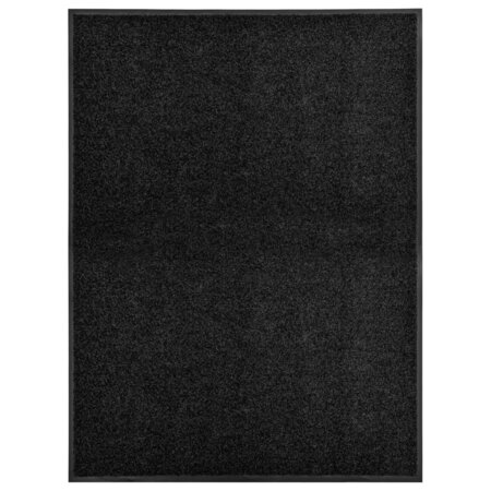 vidaXL Paillasson lavable Noir 90x120 cm
