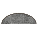 vidaXL Tapis de marches d'escalier 15 Pièces Gris 56x17x3 cm