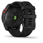 Montre GPS connectée - GARMIN - Fenix 7X Solar - Gris avec bracelet noir