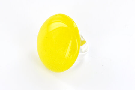 Bague céramique grand modèle Jaune