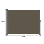 Paravent extérieur rétractable phoenix taupe  300 x 140 cm