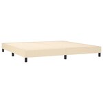 vidaXL Lit à sommier tapissier avec matelas Crème 200x200 cm Tissu