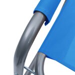 vidaXL Chaises de metteur en scène 2 Pièces Acier Bleu