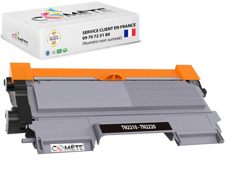 1 toner compatible avec brother tn2210 2220 noir