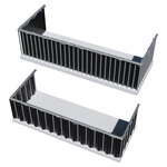 Tectake canisse pour balcon avec oeillets en métal renforcé  version 2 - blanc/gris rayé