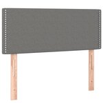 vidaXL Lit à sommier tapissier avec matelas Gris foncé 100x200cm Tissu