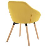 vidaXL Chaise de salle à manger Jaune Tissu