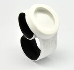 Bracelet de montre b! Uni blanc (verso noir)