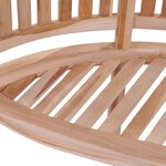 vidaXL Banc de jardin en forme de banane 200 cm Bois de teck solide