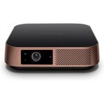 Viewsonic m2 vidéo-projecteur projecteur à focale courte 1200 ansi lumens led 1080p (1920x1080) compatibilité 3d noir  or