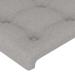 vidaXL Cadre de lit avec tête de lit Gris clair 90x200 cm Tissu