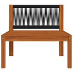 vidaXL Salon de jardin 4 Pièces avec coussins Crème Bois d'acacia solide