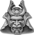 Pièce de monnaie en Argent 5 Dollars g 62.2 (2 oz) Millésime 2021 Ancient Warriors SAMURAI MASK