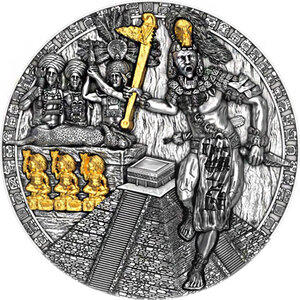 Pièce de monnaie en Argent 5 Dollars g 62.2 (2 oz) Millésime 2020 Warriors MAYAN