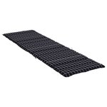 vidaXL Coussin de chaise longue motif à carreaux noir tissu oxford