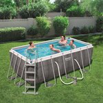 Bestway jeu de piscine rectangulaire power steel 412x201x122 cm 56722