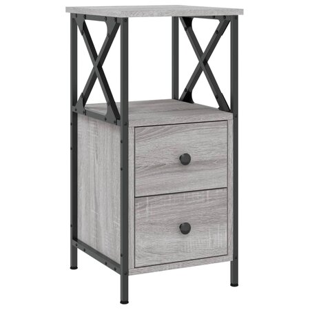 vidaXL Table de chevet sonoma gris 34x35 5x70 cm bois d'ingénierie