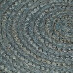 vidaXL Tapis fait à la main Jute Rond 180 cm Vert olive