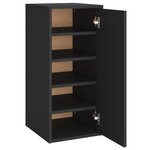 vidaXL Armoire à chaussures Noir 32x35x70 cm Aggloméré