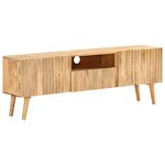 vidaXL Meuble TV 140x30x49 cm Bois de manguier massif