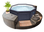 Spa - NETSPA Spa gonflable Octopus 4-6 places + mobilier 5 éléments