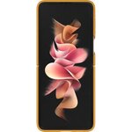 Samsung coque en cuir z flip3 moutarde