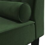 vidaXL Chaise longue avec traversin vert foncé velours