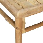 vidaXL Salon de jardin 2 Pièces avec coussins blanc crème bambou