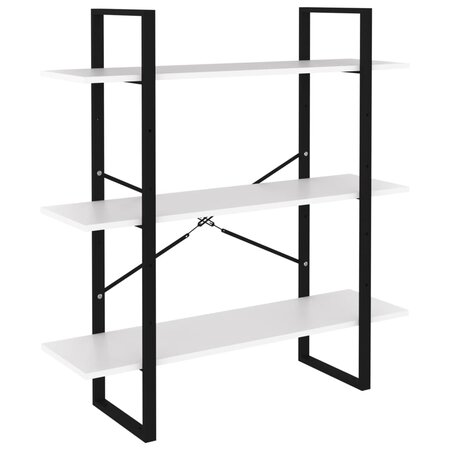 vidaXL Bibliothèque Blanc 100x30x105 cm Aggloméré