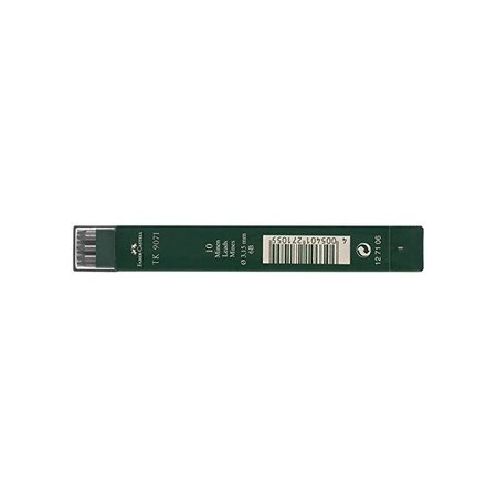 Boite de10 Mines TK 9071, noir foncé, dureté: 6B, 3,15mm FABER-CASTELL