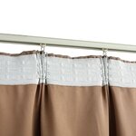 vidaXL Rideaux occultants avec crochets 2 Pièces Taupe 140x175 cm
