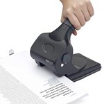 Perforateur 2 trous c865 gros travaux 65 feuilles sans effort métal noir rapesco