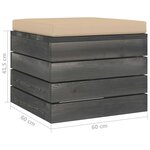 vidaXL Salon palette de jardin 8 Pièces avec coussins Bois de pin massif