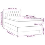vidaXL Lit à sommier tapissier avec matelas Noir 90x190 cm Tissu