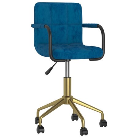 vidaXL Chaise pivotante de salle à manger Bleu Velours