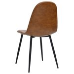 vidaXL Chaises à manger lot de 2 45x53 5x83 cm marron brillant
