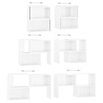 vidaXL Meuble TV Blanc brillant 104x30x52 cm Aggloméré