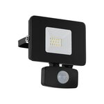 Eglo applique led à capteur d'extérieur faedo 3 10w 11x5x13 5 cm noir