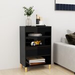 vidaXL Buffet Noir brillant 57x35x90 cm Aggloméré